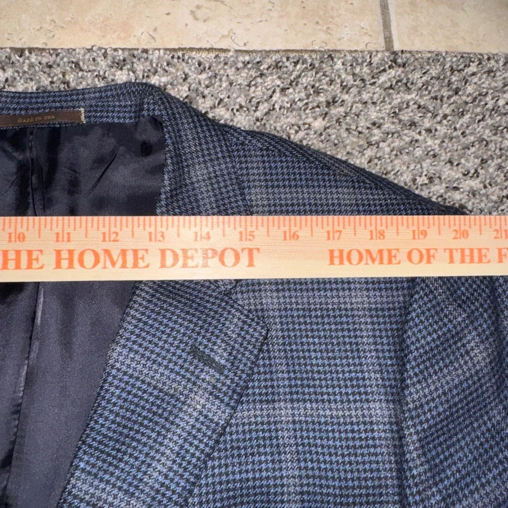 Napoli di Nordstrom Loro Piana 46L Cashmere Blazer‎ Blue Plaid Sport Coat  Mens